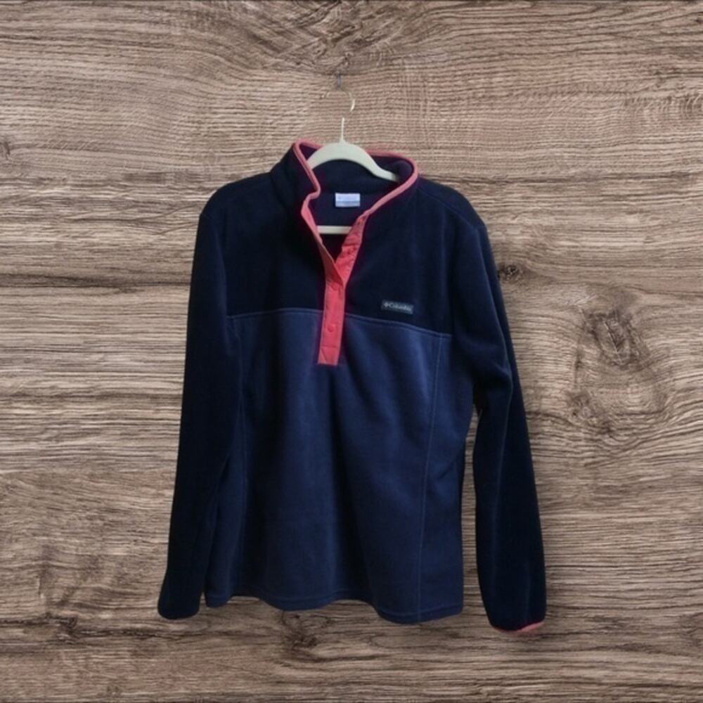 NWT Columbia XXL Benton Springs 1/2 snap pull over. Blue.